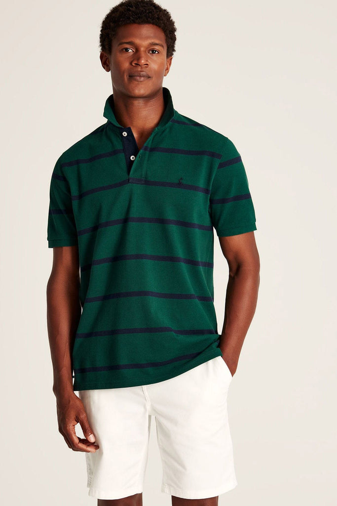Joules Filbert Classic Fit Polo Shirt - Green Stripe