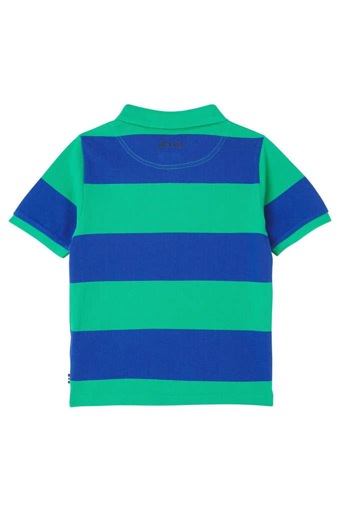 Joules Filbert Stripe Polo Shirt - Green Blue Stripe