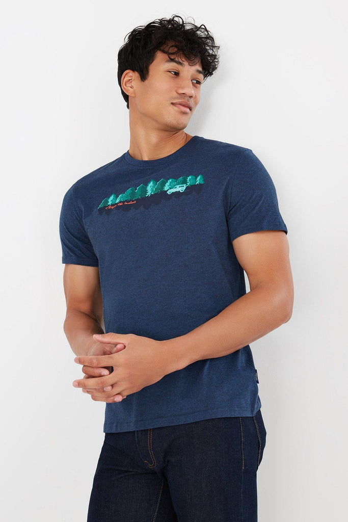 Joules Flynn Graphic T-Shirt - Navy Marl