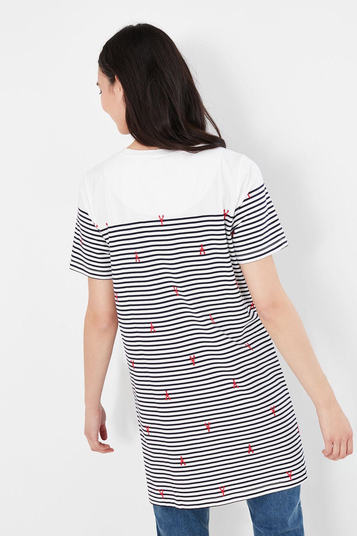 Joules Hattie A Line Tunic - Navy Stripe Lobster