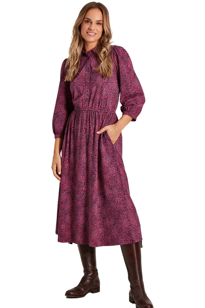 Joules Hazel Shirt Dress - Purple Feather