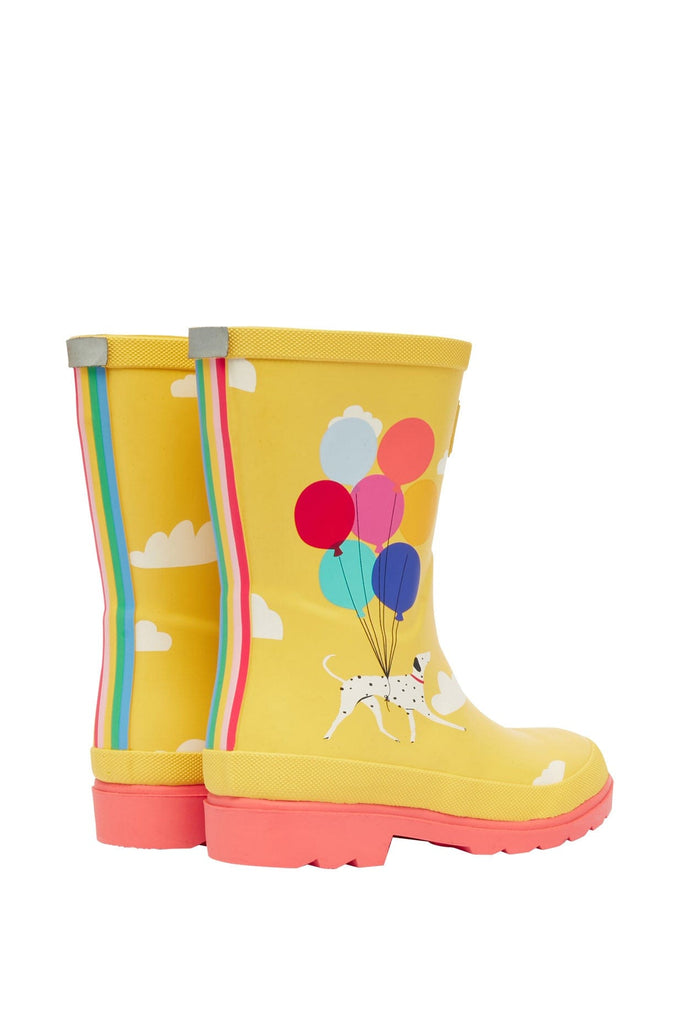 Joules Junior Tall Printed Welly - Yellow Sky