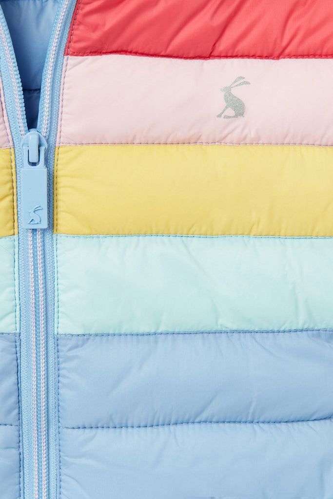 Joules Kinnaird Showerproof Recycled Packable Jacket - Blue Rainbow