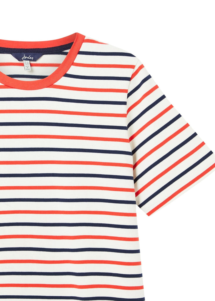 Joules Liberty A-Line Jersey Dress - Red Navy White Stripe