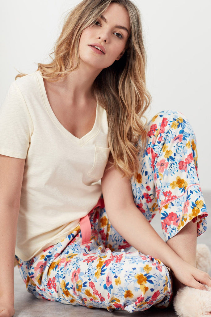 Joules Melissa Pyjama T-Shirt - Cream