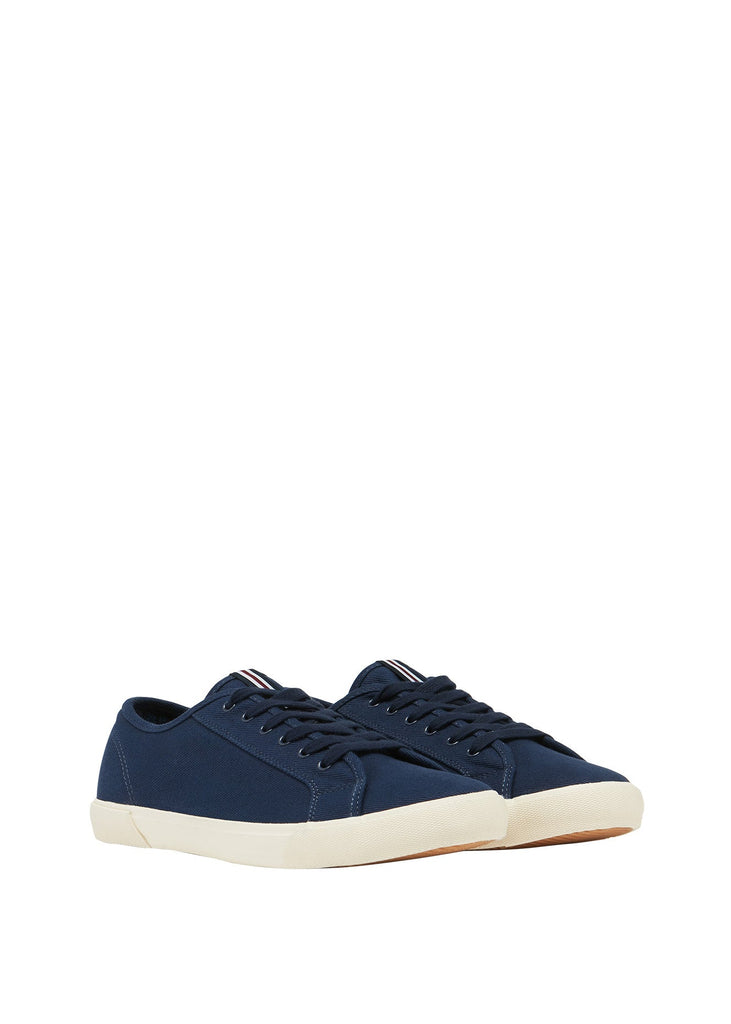 Joules Mens Coast Pump Canvas Trainers - French Navy
