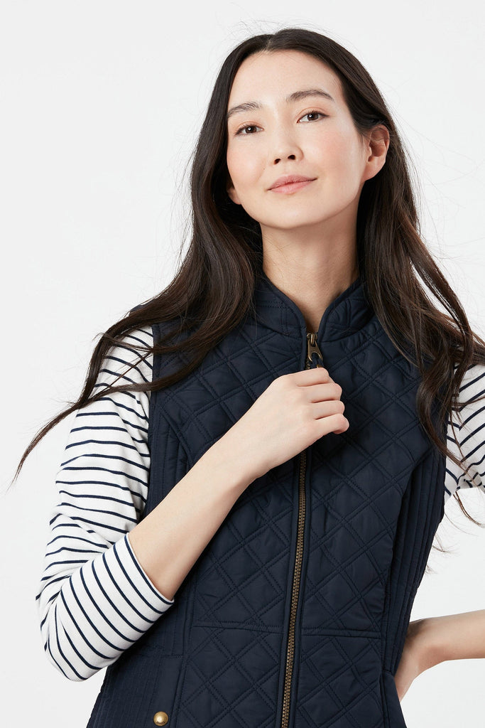 Joules Minx Quilted Gilet - Marine Navy
