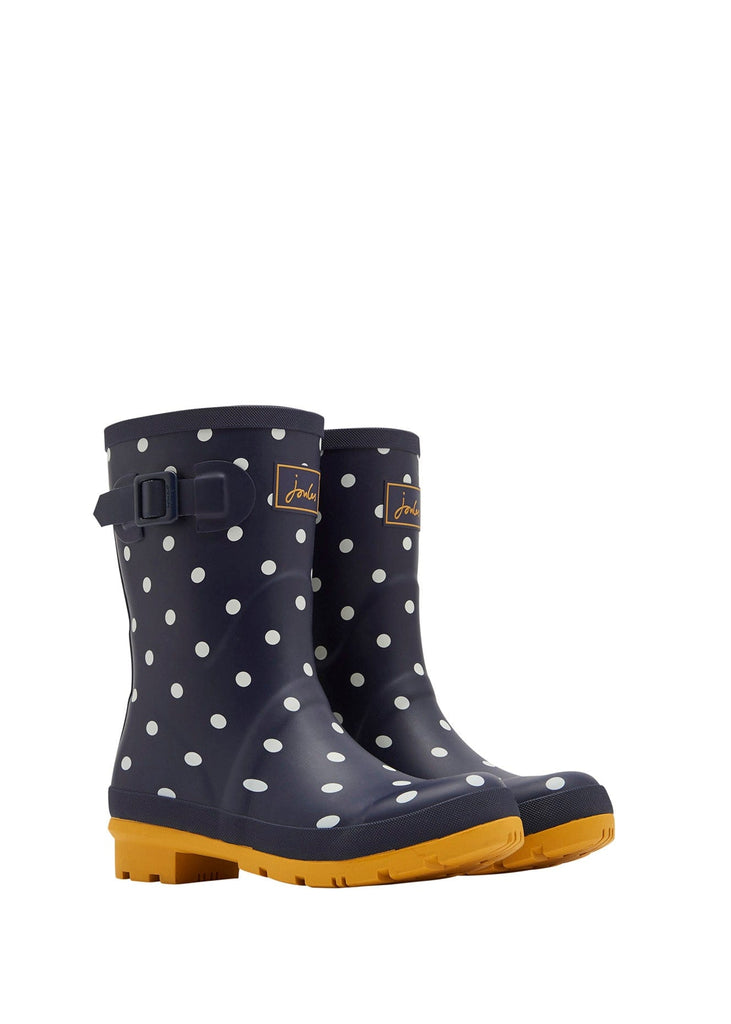 Joules Molly Mid Height Wellies - French Navy Spot
