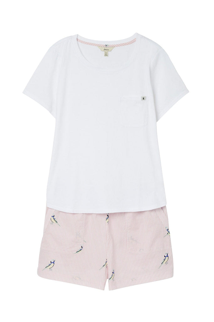Joules Nightdale Short Pyjama Set - Stripe Bird