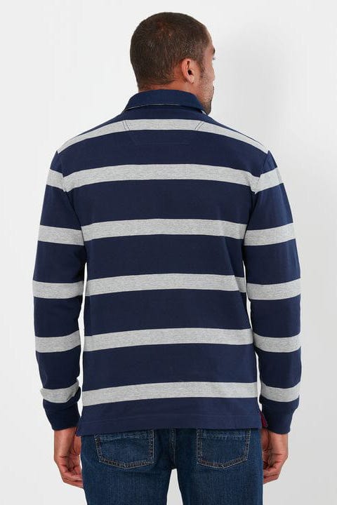 Joules Onside Rugby Shirt - Grey Navy Stripe