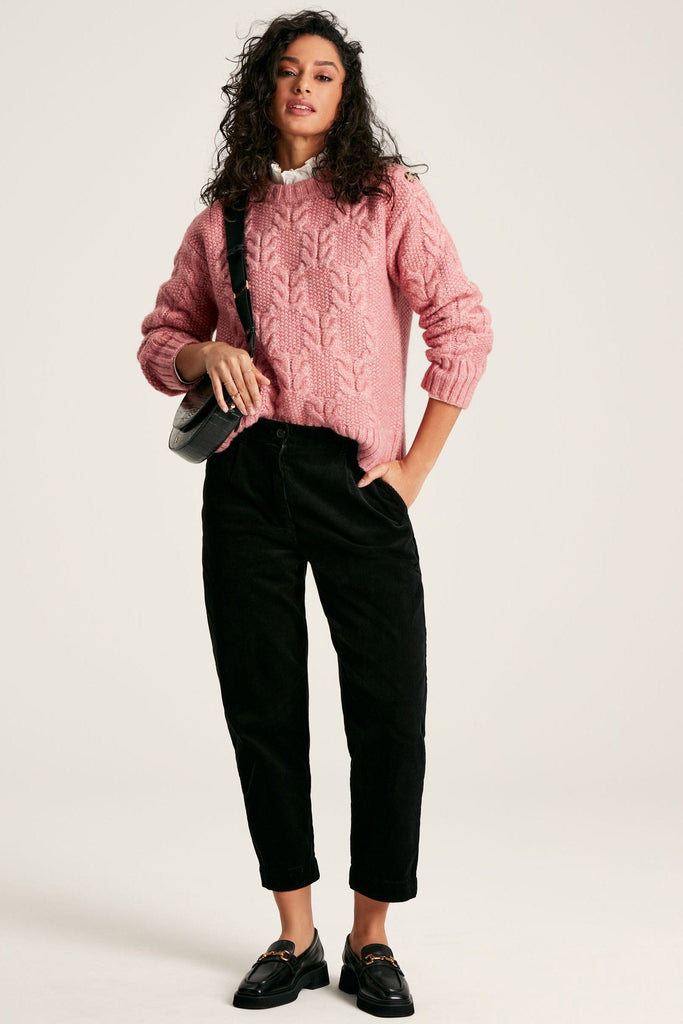 Joules Pippa Cable Knit Jumper - Pink