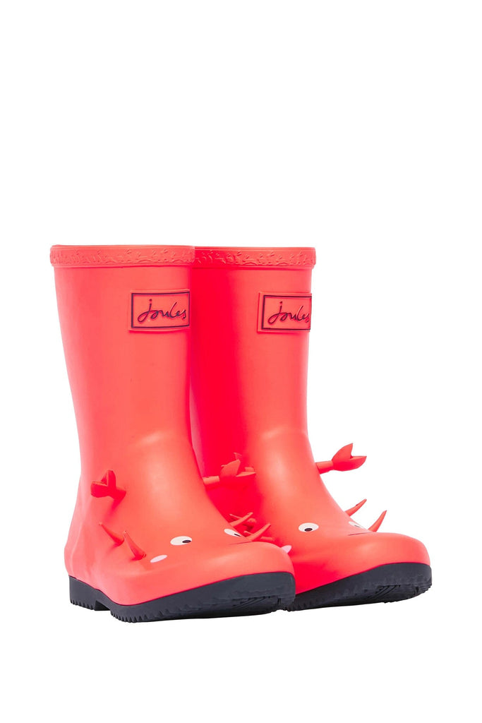 Joules Roll Up Flexible Printed Wellies - Crab