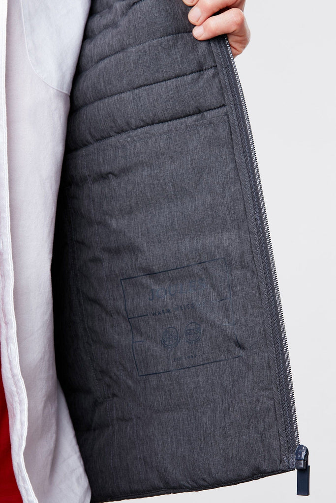 Joules Snug Showerproof Padded Jacket - Grey Marl