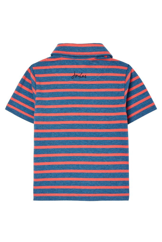 Joules Sterling Stripe Jersey Polo Shirt - Pink Stripe