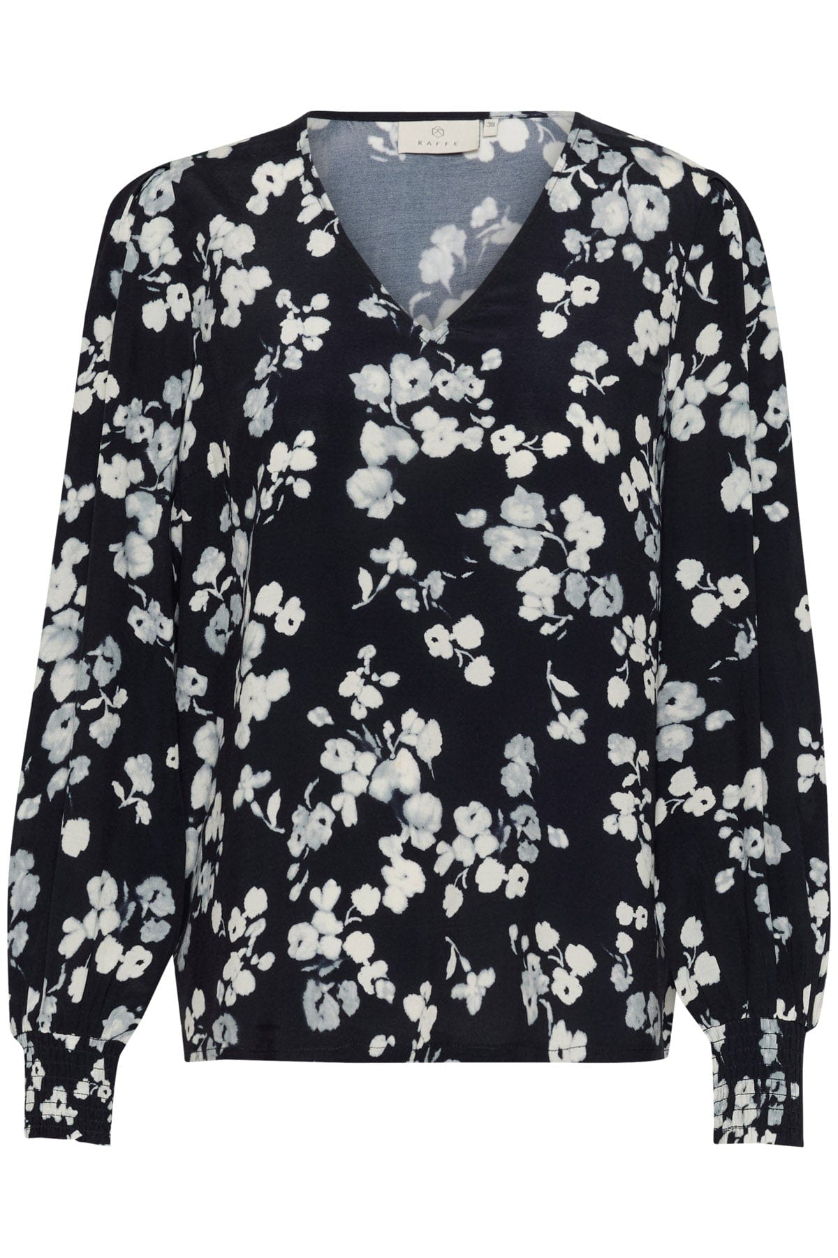 Kaffe Alice Printed Blouse - Marine Flower