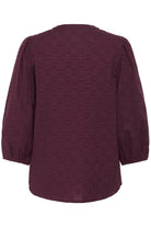 Kaffe Enya Cotton Blouse - Windsor Wine