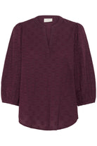 Kaffe Enya Cotton Blouse - Windsor Wine
