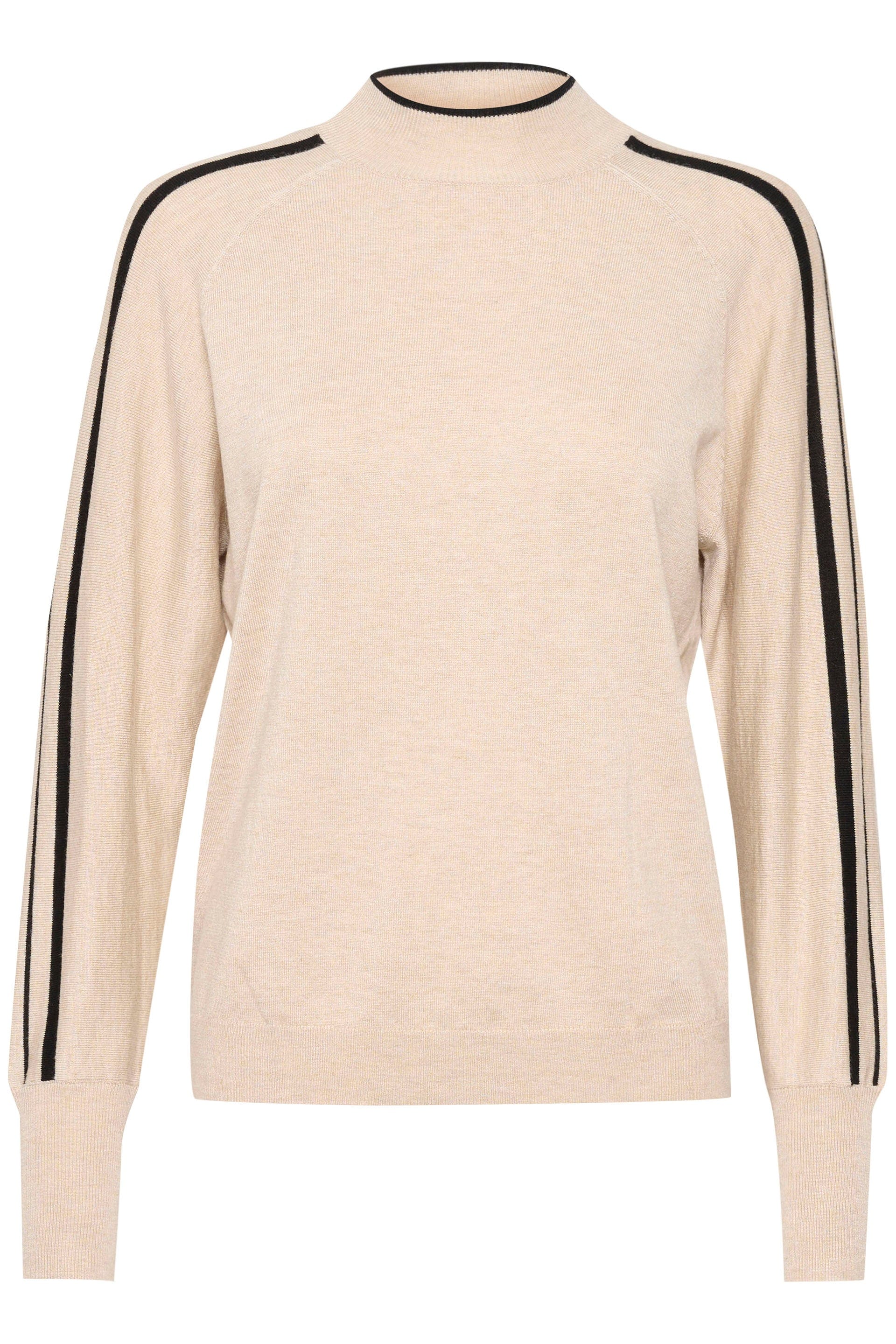 Kaffe Henriette High Neck Jumper - Feather Gray Melange