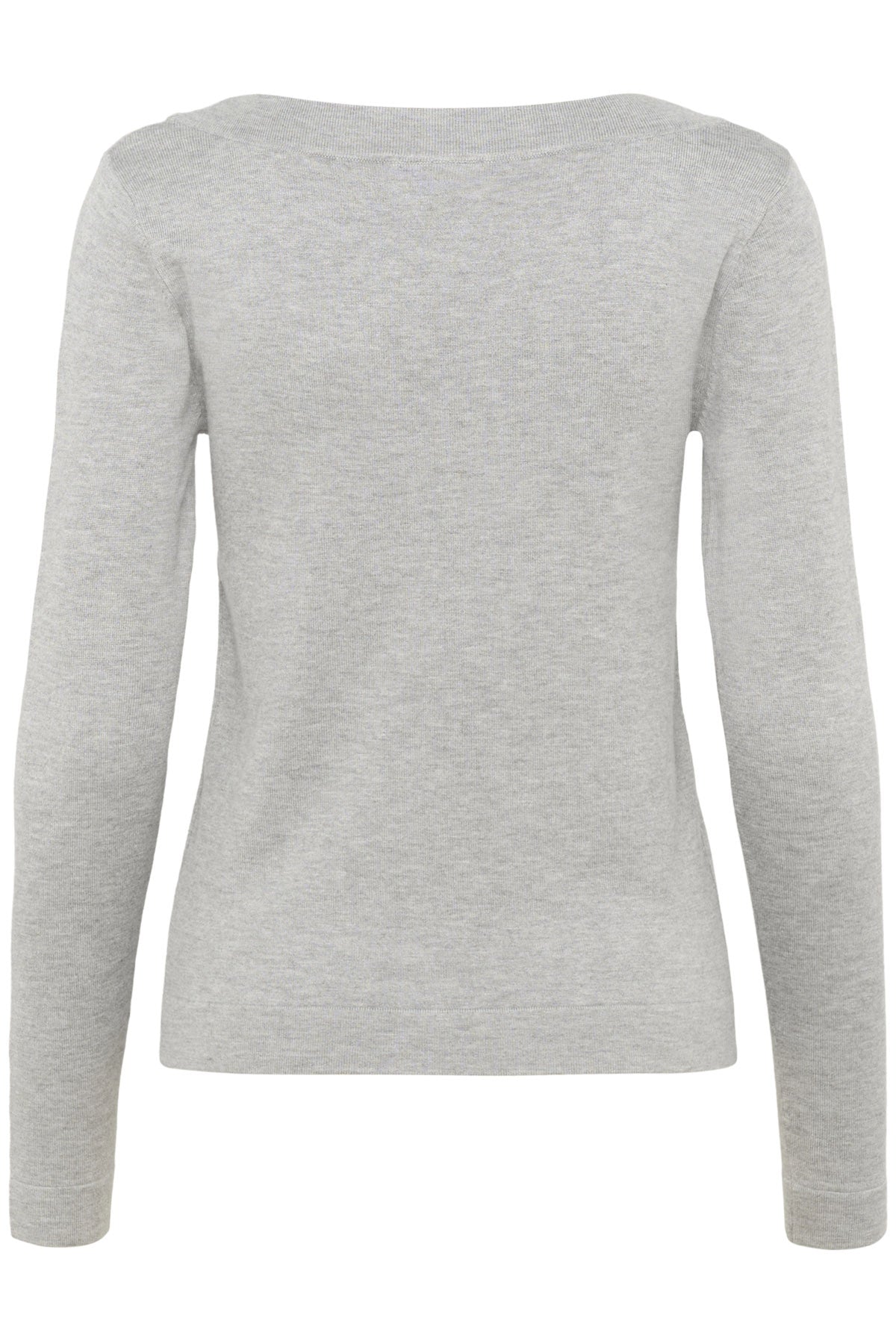 Kaffe Lizza Fine Knit Jumper - Light Grey Melange