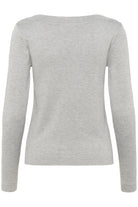 Kaffe Lizza Fine Knit Jumper - Light Grey Melange