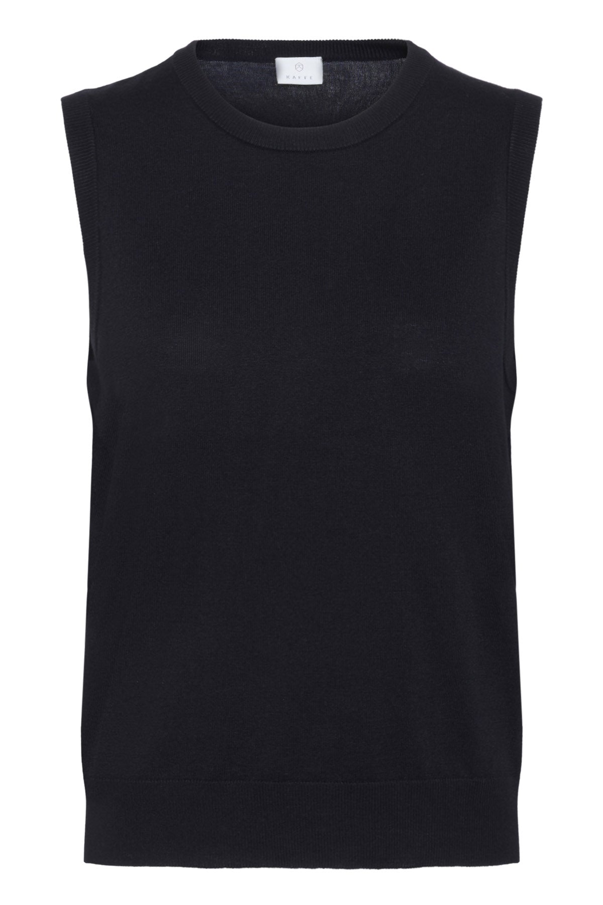 Kaffe Lizza Knit Sleeveless Knit Jumper - Black Deep
