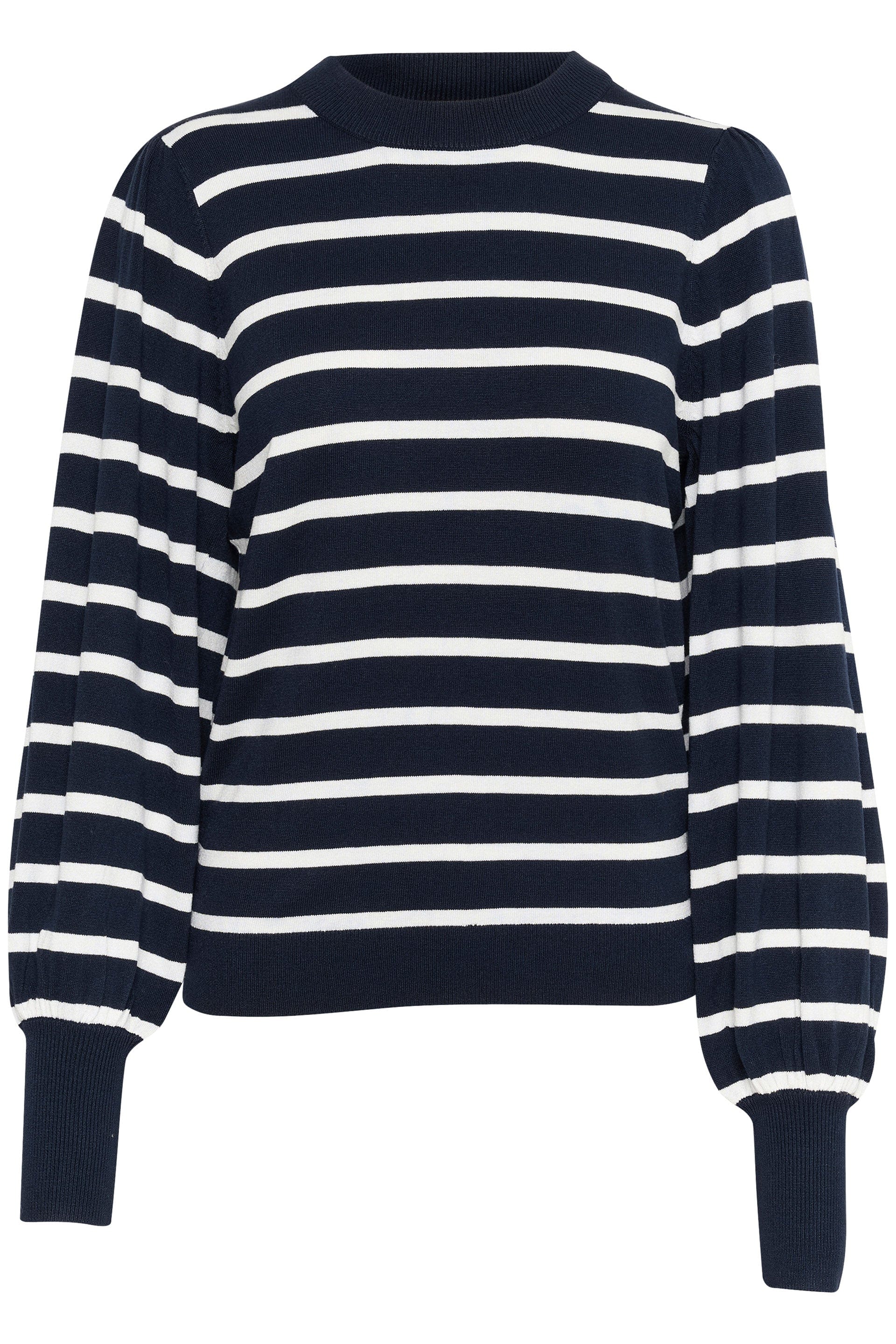 Kaffe Lizzy Stripe Knit Jumper - Midnight Marine/Chalk Stripe