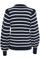 Kaffe Lizzy Stripe Knit Jumper - Midnight Marine/Chalk Stripe