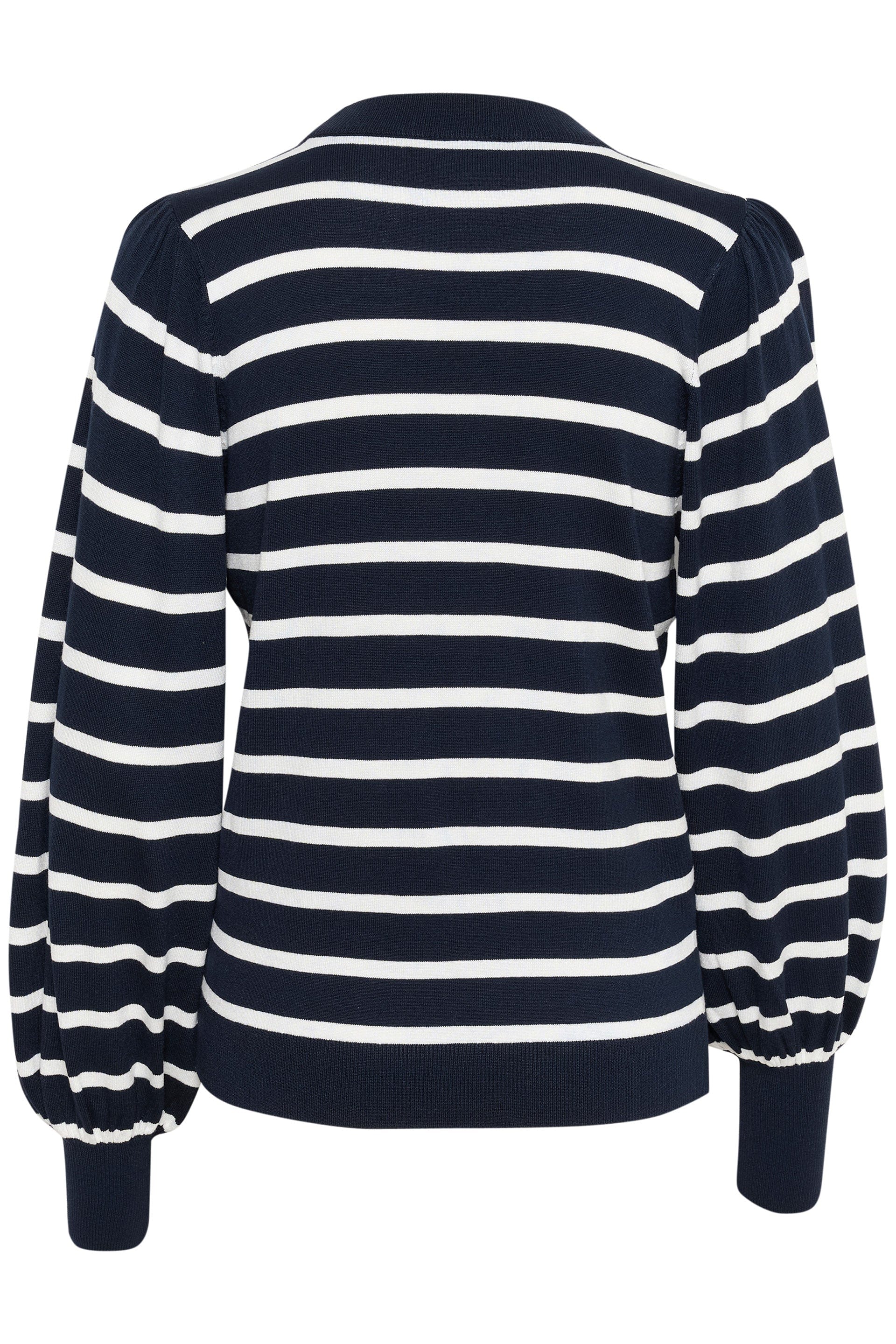 Kaffe Lizzy Stripe Knit Jumper - Midnight Marine/Chalk Stripe
