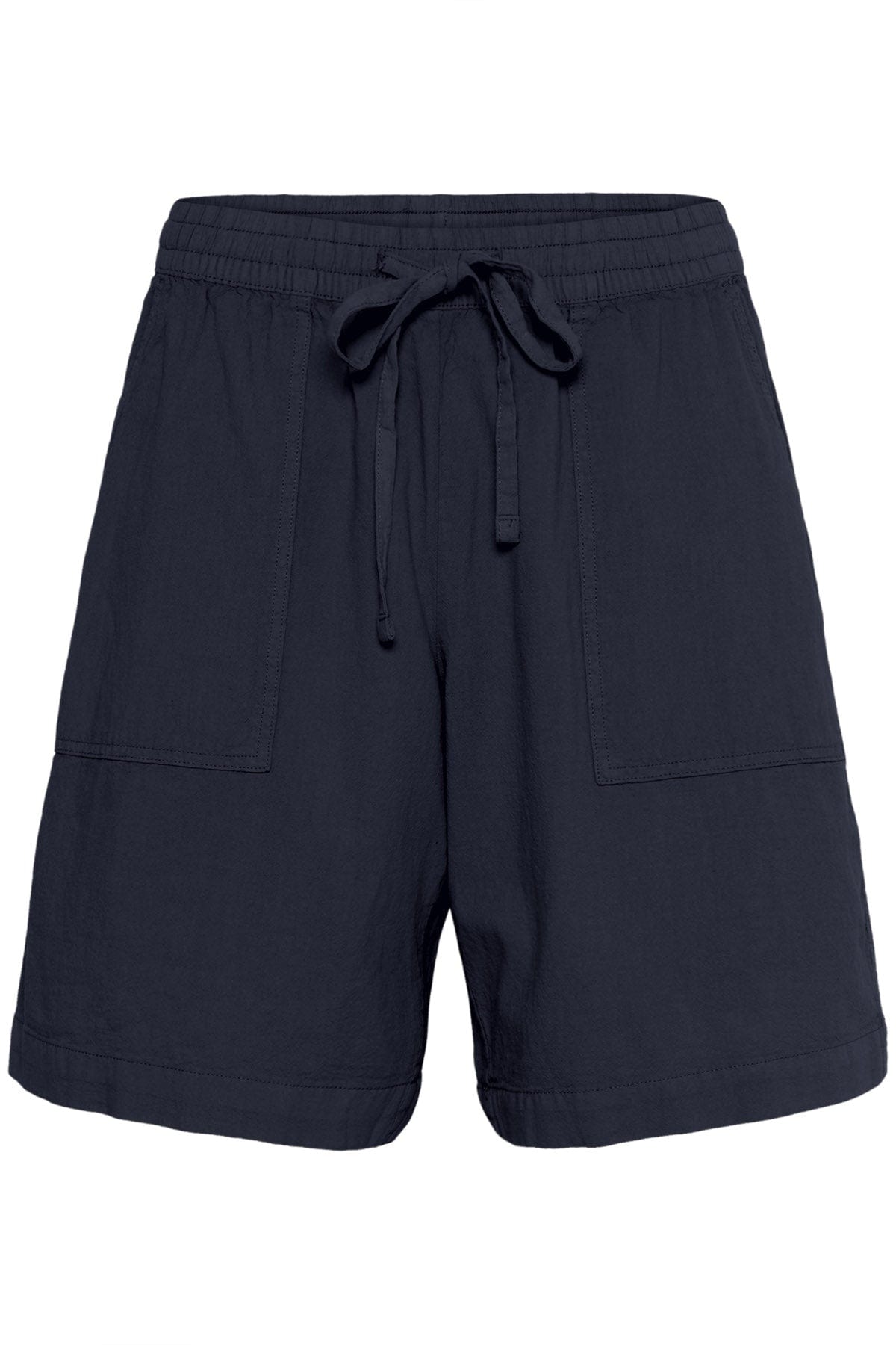 Kaffe Naya Cotton Elasticated Waist Shorts - Midnight Marine