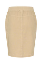 Kaffe Naya Cotton Elasticated Waist Skirt - Classic Sand