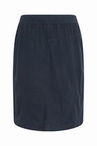 Kaffe Naya Cotton Elasticated Waist Skirt - Midnight Marine