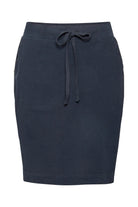 Kaffe Naya Cotton Elasticated Waist Skirt - Midnight Marine