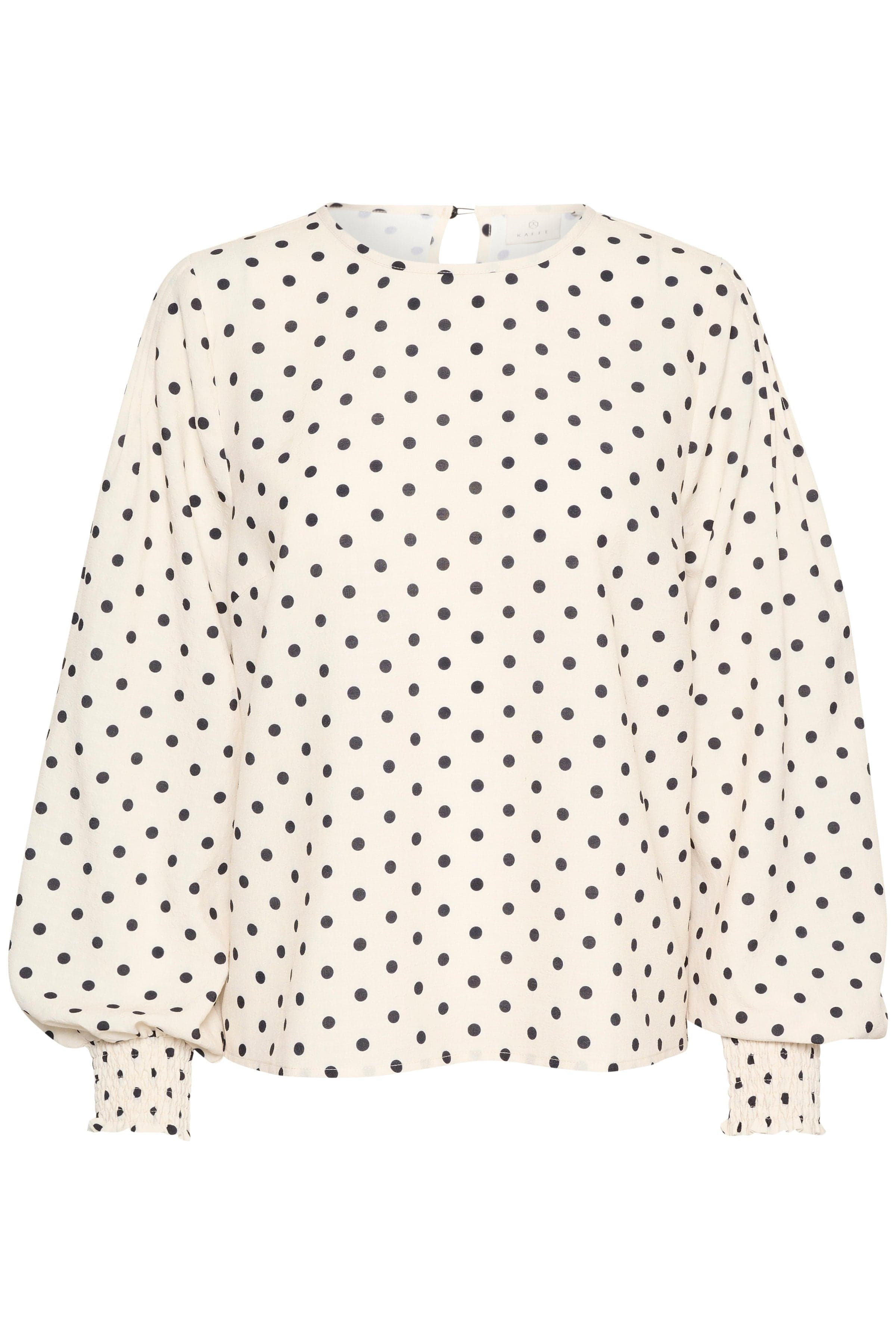Kaffe Oscarna Polka Dot Blouse - Chalk/Black Dot