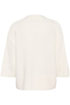 Kaffe Rosie Flower Embellished Cardigan - Chalk