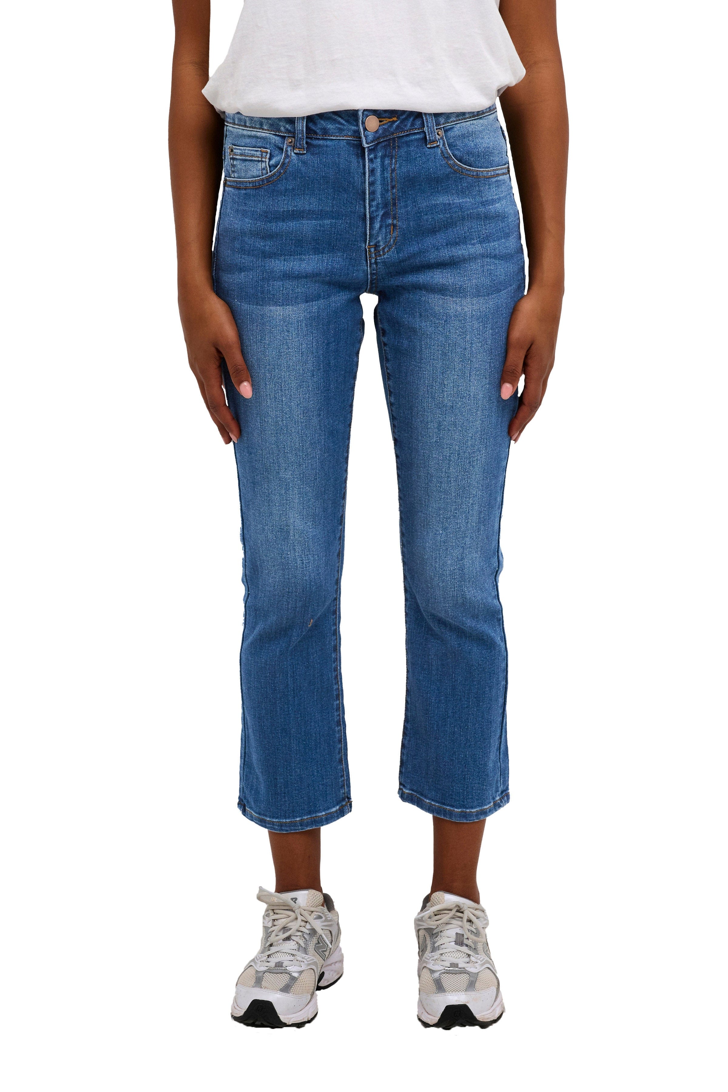 Kaffe Sinem Cropped Jeans - Medium Blue Denim