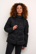 Kaffe Susanne Puffer Jacket - Black Deep
