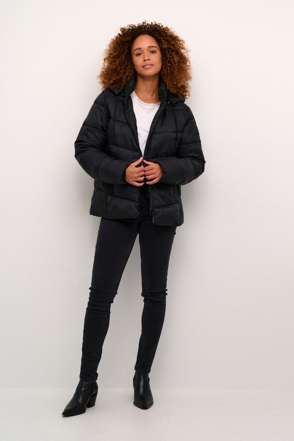 Kaffe Susanne Puffer Jacket - Black Deep