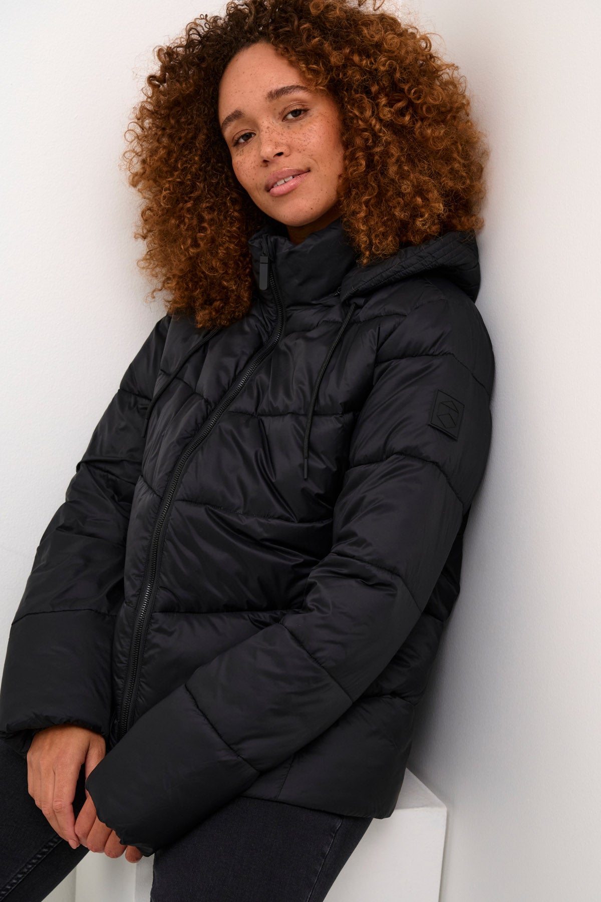 Kaffe Susanne Puffer Jacket - Black Deep
