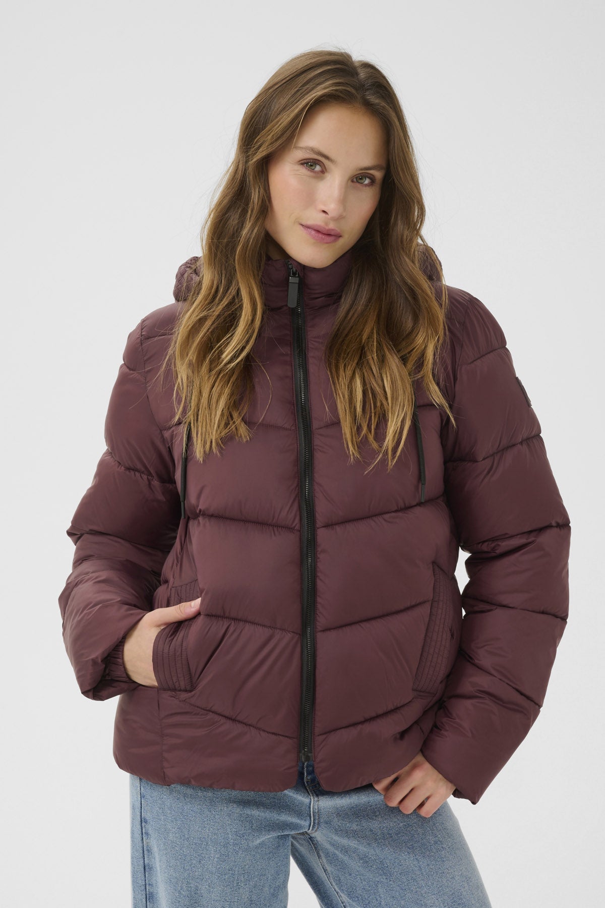 Kaffe Susanne Puffer Jacket - Fudge