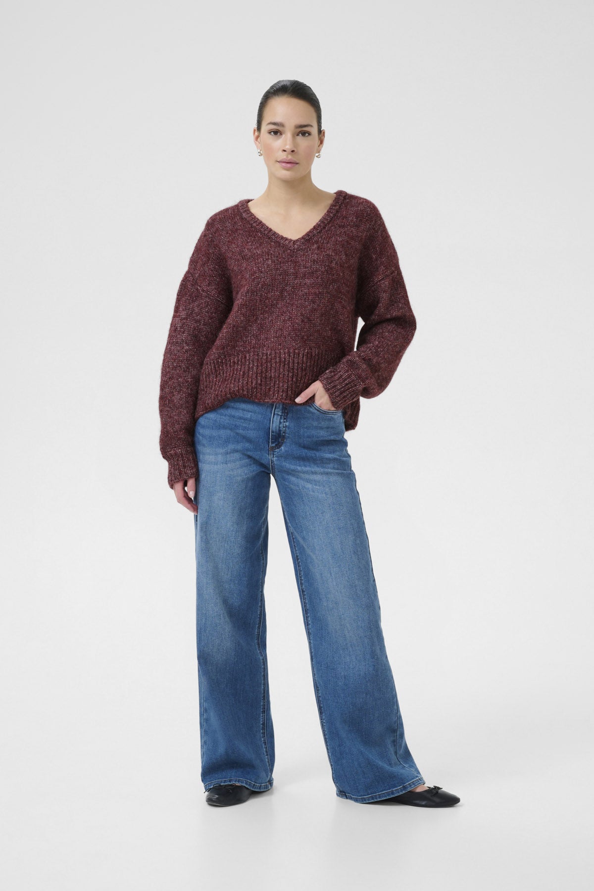 Kaffe Trina Jumper - Windsor Wine Melange