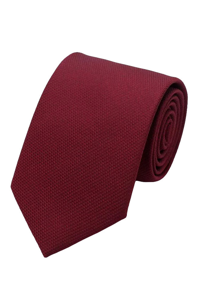 Lloyd Attree & Smith Fine Texture Tie - Wine T1896_2_OS