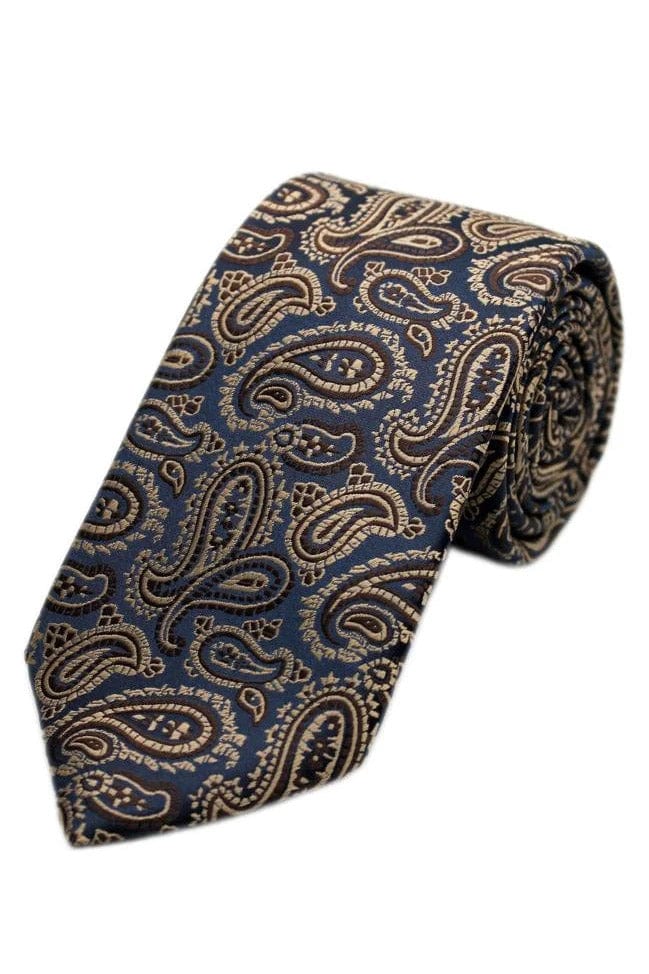 Lloyd Attree & Smith Paisley Tie - Gold F1765_7_OS
