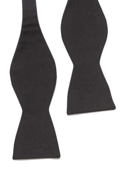 Lloyd Attree & Smith Plain Barathea Silk Self-Tie Bow Tie - Black SB5000_1_OS