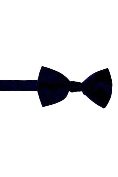 Lloyd Attree & Smith  Plain Satin Ready Tied Bow Tie - Navy BB1847_3_OS