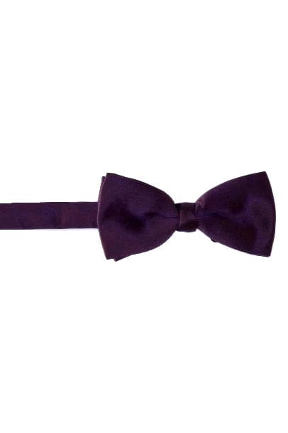 Lloyd Attree & Smith  Plain Satin Ready Tied Bow Tie - Purple BB1847_6_OS