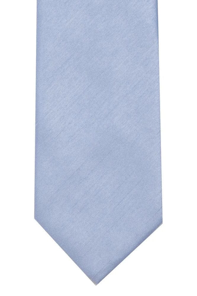Lloyd Attree & Smith Plain Shantung Tie - Sky T1866_6_OS