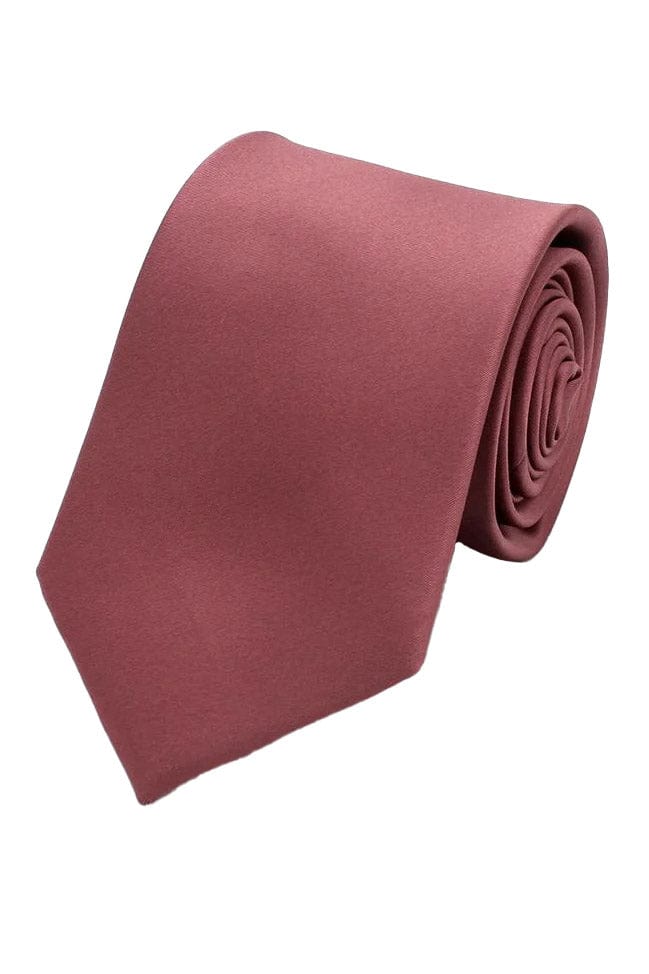 Lloyd Attree & Smith Plain Weft Satin Tie - Dusky Rose T1889_2_OS