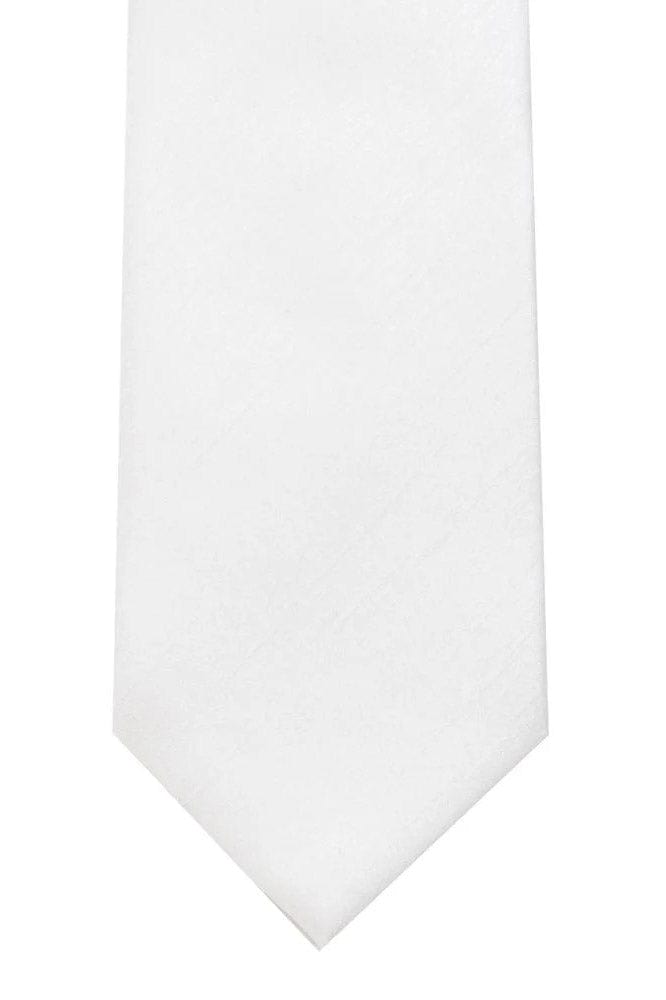 Lloyd Attree & Smith Shantung Tie - White T1864_2_OS