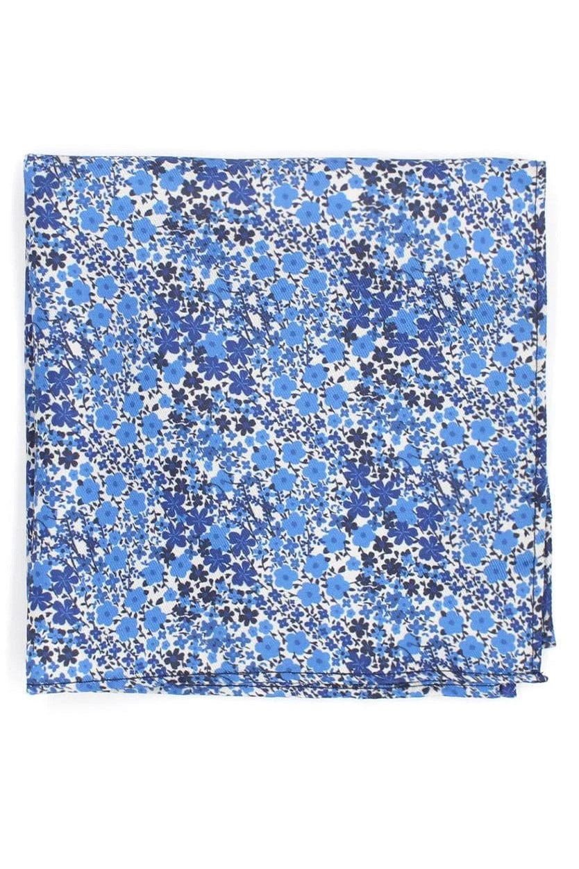 Lloyd Attree & Smith Tiny Floral Tie and Handkerchief Set - Blue SET4052_3_OS