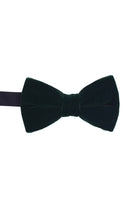 Lloyd Attree & Smith Velvet Ready Tied Bow Tie - Bottle Green B5500_3_OS
